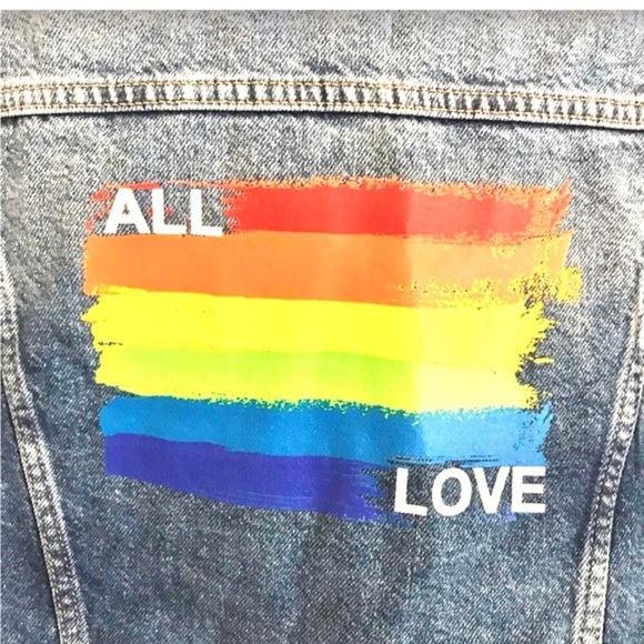 MAVI Linda 90’s Bleached‎ 90’s all love Denim Trucker jean Jacket size small new - Picture 8 of 11